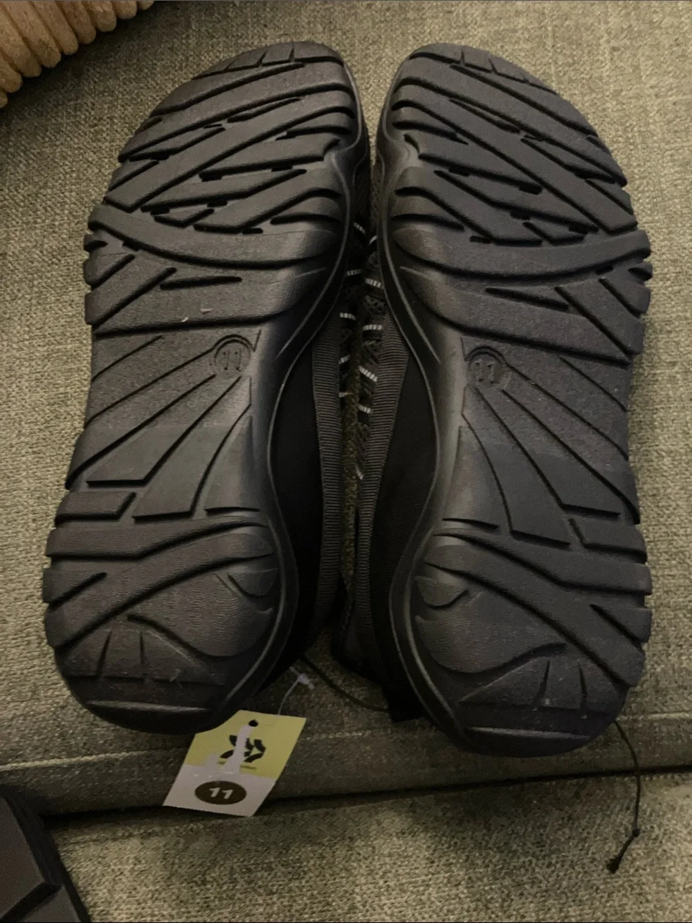 all in motion Black Mesh Elastic-Lace Slip-On Boat Shoes